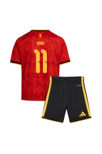 Belgia Jeremy Doku #11 Jalkapallovaatteet Lasten Kotipeliasu MM-kisat 2026 Lyhythihainen (+ Lyhyet housut)